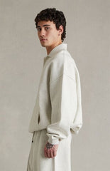 Fear of God ESSENTIALS Oatmeal Heather Signature '90s Polo Sweatshirt