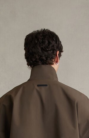 Fear of God ESSENTIALS Brown Active Trace Half Zip Track Jacket
