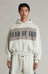Fear of God ESSENTIALS Vanilla Paneled Cropped Relaxed Hoodie
