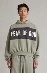 Fear of God ESSENTIALS Seal Paneled Cropped Relaxed Hoodie