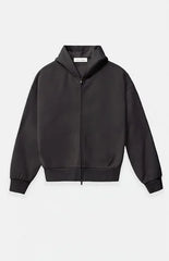 Fear of God ESSENTIALS Vintage Black Classic Zip Up Hoodie