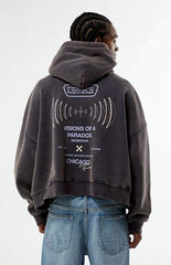 Pacsun Visions of Paradox Cropped Hoodie