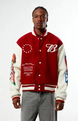 Budweiser Bud Bowl Red Varsity Jacket
