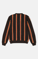 WeSC Borik Chocolate Stripe Open Knit Cardigan