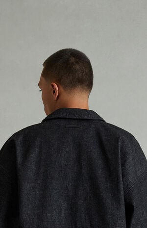 Fear of God ESSENTIALS Vintage Black Denim Cropped Work Jacket