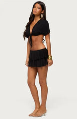 Edikted Micky Tie Cropped Top