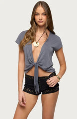 Edikted Marisse Front Tie Top