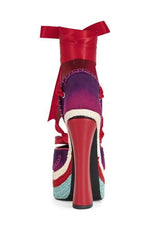 AZALEA WANG Women's Fonteyn Red Ballerina Platform Sandals