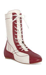 AZALEA WANG Women's Passer Red Boxing Sneaker Boots