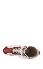 AZALEA WANG Women's Passer Red Boxing Sneaker Boots