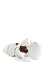 AZALEA WANG Women's Douma White Wedge Sandals