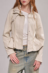 AZALEA WANG Ally Bone Moto Jacket