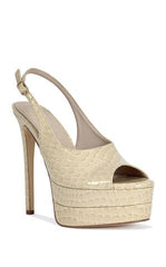 AZALEA WANG Women's Exactly Taupe Croc Stiletto Pumps