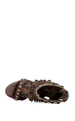 AZALEA WANG Women's Antoine Chocolate Stiletto Sandals
