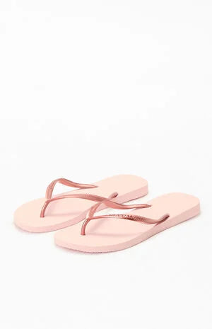 Havaianas Women's Pink Slim Flip Flop Sandals