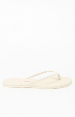 TKEES Women's Cream Solids Sandals