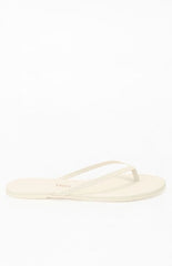 TKEES Women's Cream Solids Sandals