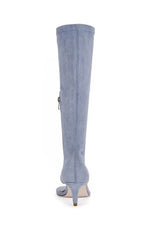 AZALEA WANG Women's Light Blue Faux Suede Cecile Stiletto Heels