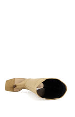 AZALEA WANG Women's Dottie Faux Suede Tan Stiletto Sandals