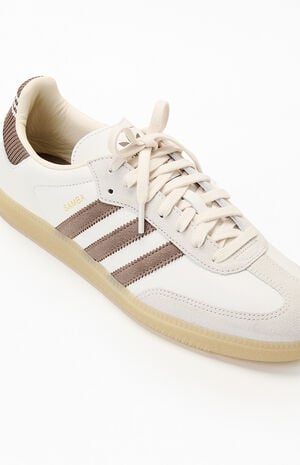 adidas White & Brown Samba OG Shoes