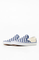 Vans Blue & White Checkerboard Classic Slip-On Shoes