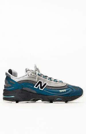 New Balance Silver & Blue 1000 Shoes