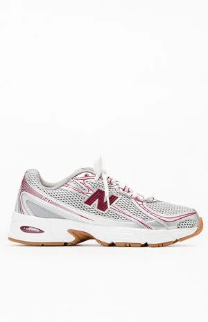 New Balance Burgundy & Gray 740 Sneakers