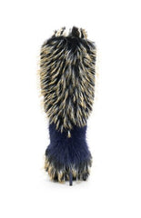 AZALEA WANG Upendo Navy Knee High Stiletto Boots