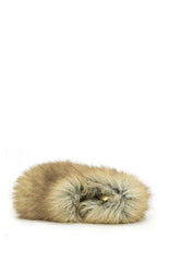 AZALEA WANG Jaeke Faux Foxfur Wedge Slippers