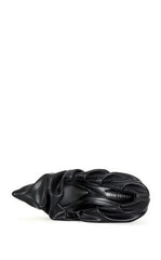 AZALEA WANG Women's Aicha Black Faux Leather Wedge Pumps