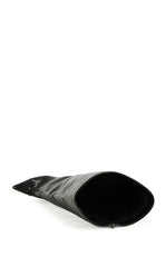 AZALEA WANG Women's Kenya Black Wedge Boots