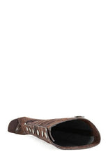 AZALEA WANG Women's Kazuki Burnt Orange Velvet Stiletto Boots