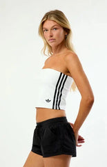 adidas White 3-Stripes Tube Top