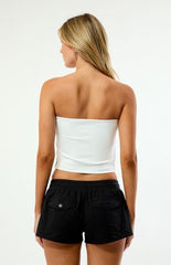 adidas White 3-Stripes Tube Top