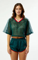 adidas Green Mesh Short Sleeve Jersey