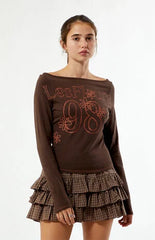 Your Favorite Les Fleurs Embroidered Long Sleeve Top