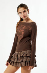 Your Favorite Les Fleurs Embroidered Long Sleeve Top