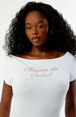 Your Favorite Maison Du Soleil Off-The-Shoulder T-Shirt