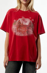 Coca Cola by Pacsun Holly Elf Oversized T-Shirt