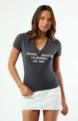 Pacsun Pacific Sunwear Henley Short Sleeve T-Shirt