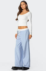 Edikted Millicent Wide Scoop Neck Top