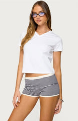 Edikted Ornella V Neck T-Shirt