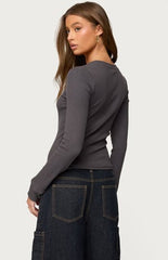 Edikted Essential Edikted Ribbed T-Shirt