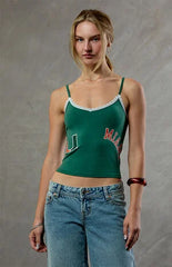 WILD COLLECTIVE Miami Hurricanes Lace Cami