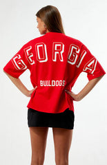 HYPE & VICE Georgia Bulldogs Football Oversized T-Shirt