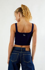 HYPE & VICE Michigan Wolverines Knit Corset Top