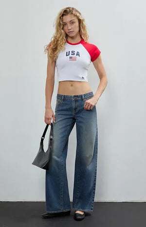 HYPE & VICE USA Homerun Cropped T-Shirt
