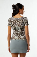 Third Charm Roxy Mesh Zebra T-Shirt