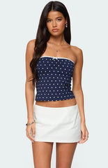 Edikted Built in Bra Polka Dot Top