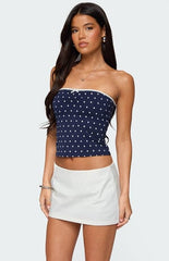 Edikted Built in Bra Polka Dot Top